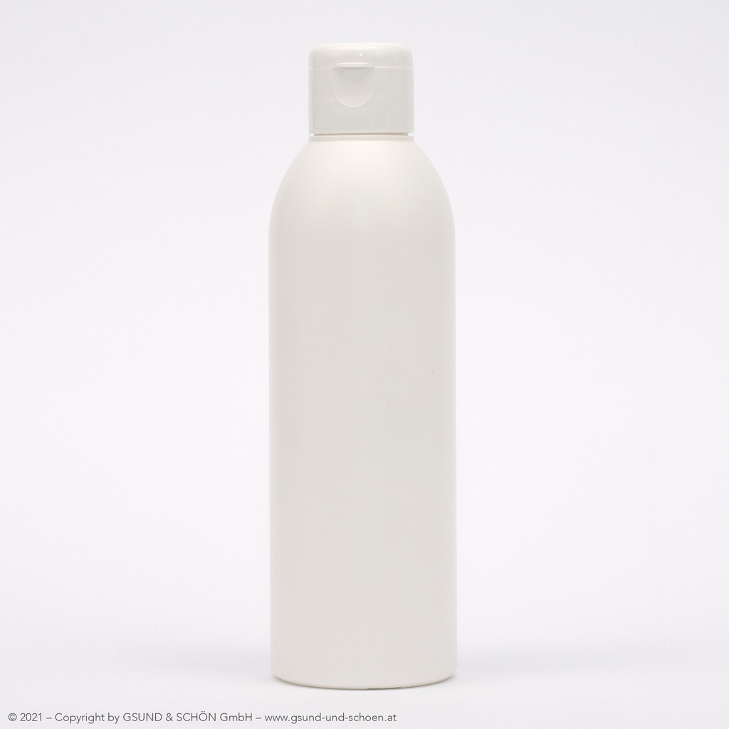 Leerflasche 200ml mit GreenPE, inkl. Fliptop-Verschluss, zylindr. Form