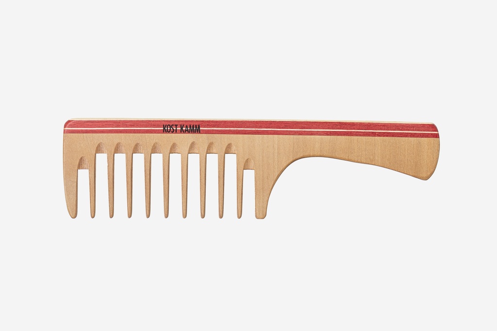 Locken-Griffkamm, Holz, bunt