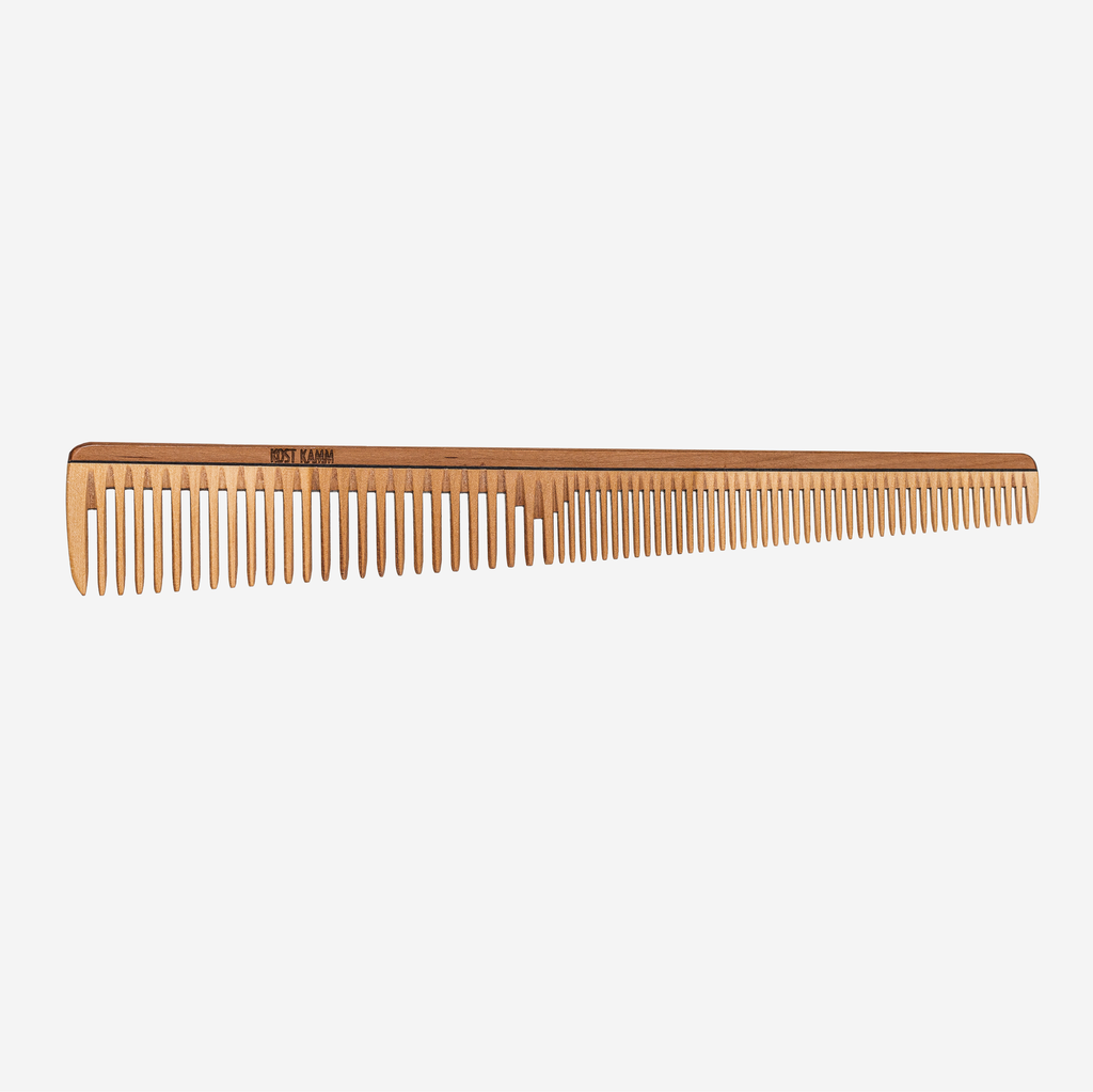 Haarschneidekamm, sehr dünnes Profil, konisch 30/14mm, Holz