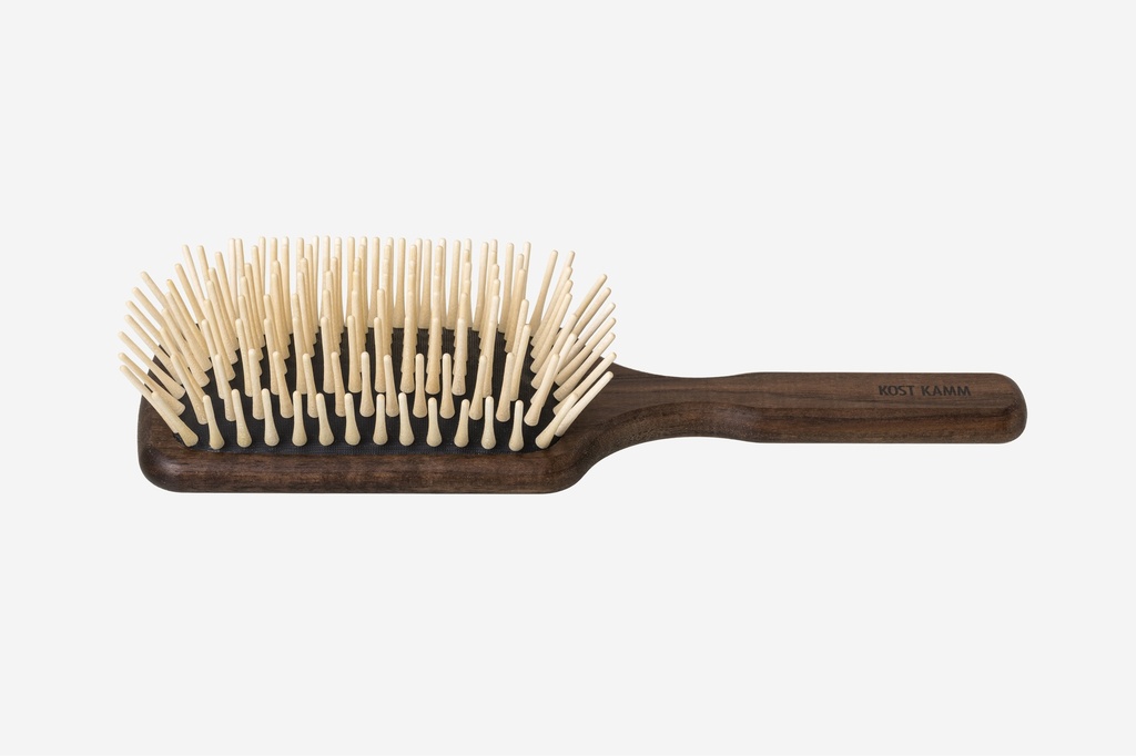 Holzstiftbürste, Paddle-Brush, Nussbaum