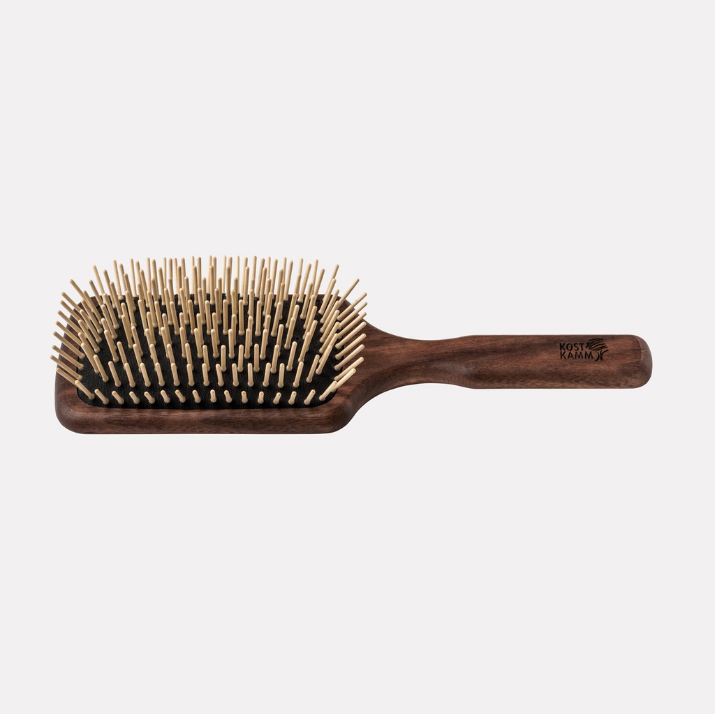 Holzstiftbürste, Paddle-Brush, Nussbaum