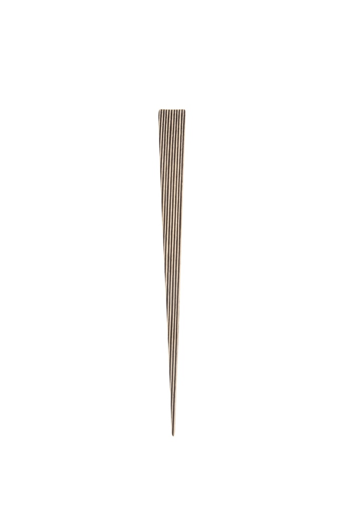 Haarstab, S-förmig, bunt eingefärbtes Schichtholz, ca. 19cm