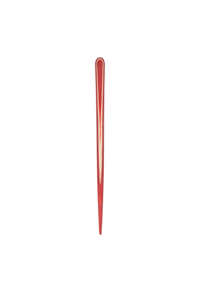 Haarstab, konisch, bunt eingefärbtes Schichtholz, ca. 19cm