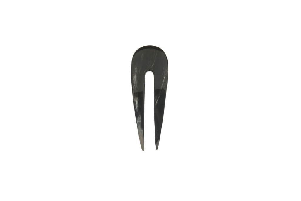Haarnadel, kurz, Horn, 2-zinkig, 10cm