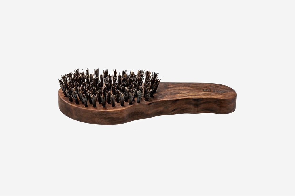 Haarpflegebürste, ergonomisch, Nussbaum
