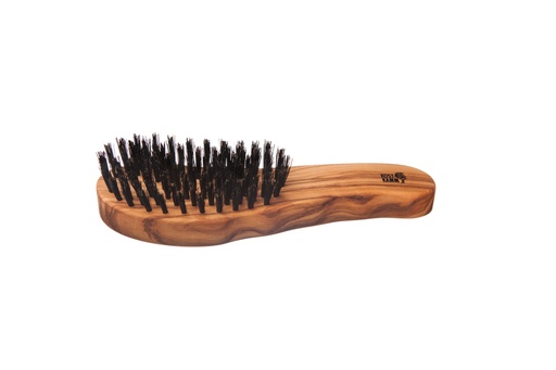 [k4078] Haarpflegebürste, ergonomisch, Olivenholz