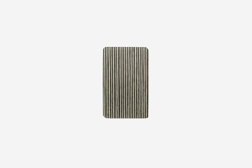 [k95141] Haarspange rechteckig, Design Stripe, schwarz-weißes Furnierholz, Schließe 6cm